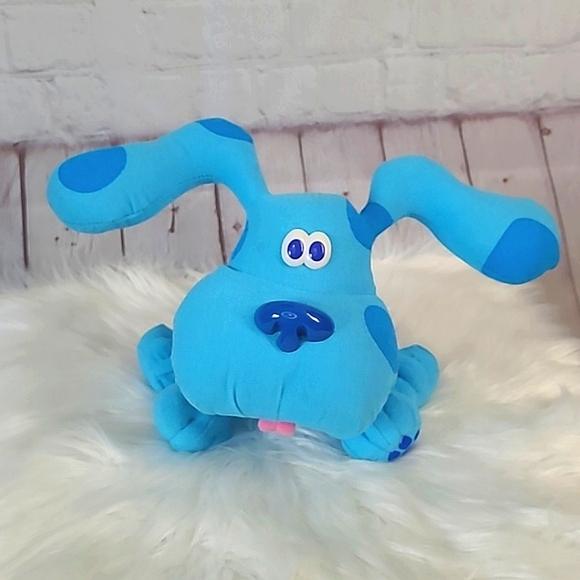 Vintage Tyco 1997 90s Mattel Blues Clues Poseable Blue Plush Stuffed Animal Nick - Picture 5 of 17